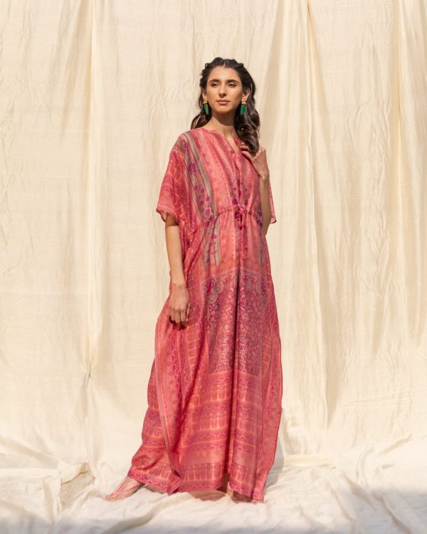 silk boho caftan