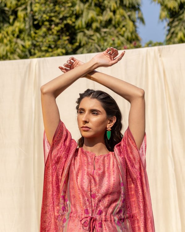 silk boho caftan