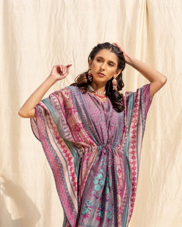 silk boho caftan