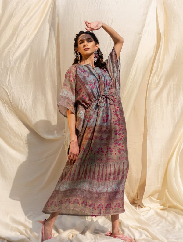 silk boho caftan