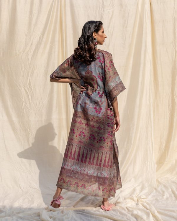 silk boho caftan