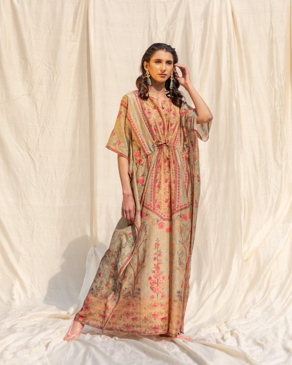 silk boho caftan