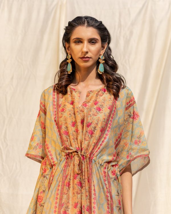 silk boho caftan