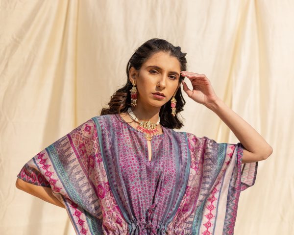 silk boho caftan