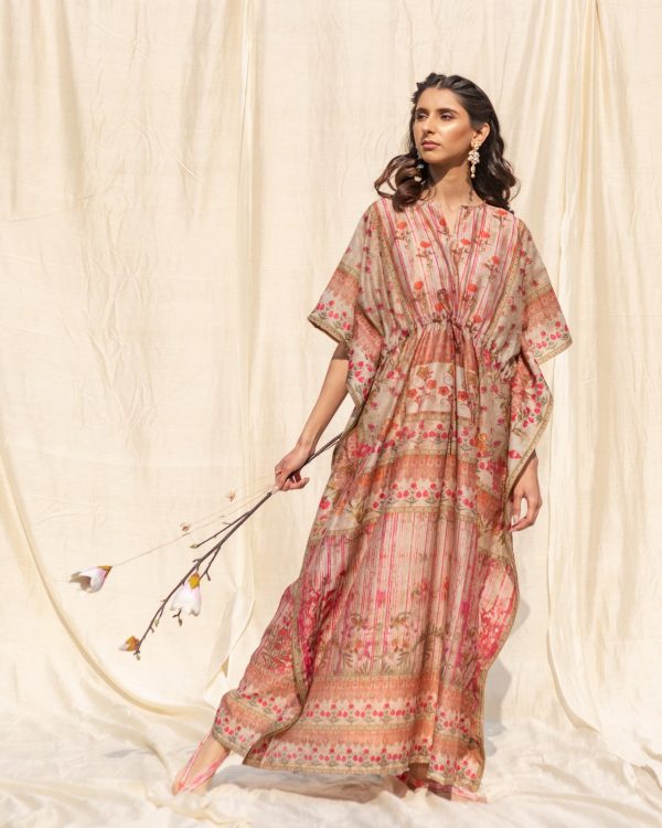 silk boho caftan