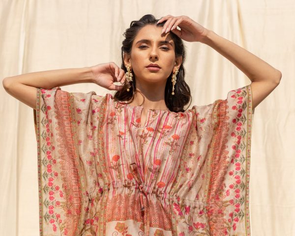 silk boho caftan