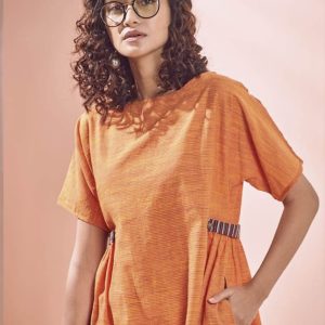 ORANGE COTTON DRESS