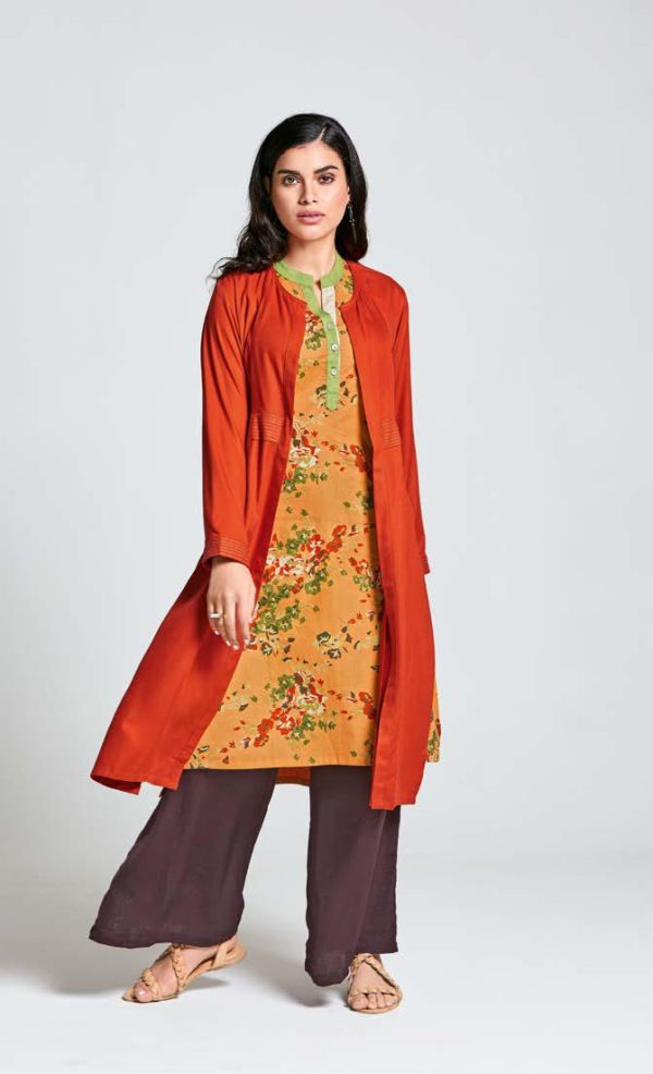 Orange floral Tunic