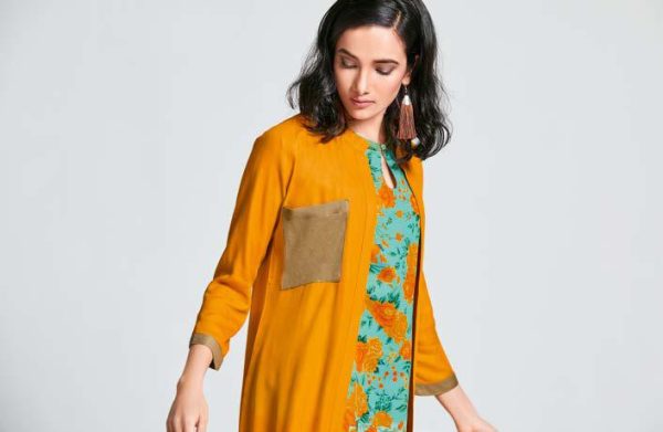 Orange Floral summer tunic