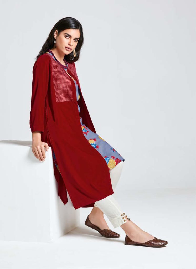 Women Soft burgundy tunic