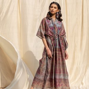 silk boho caftan