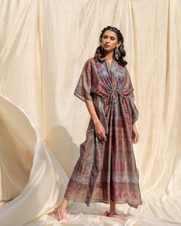 silk boho caftan